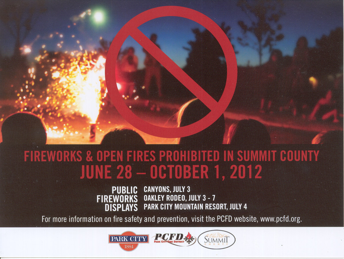2012 June 28 thru October 1st Ban on Open Fires and Fireworks