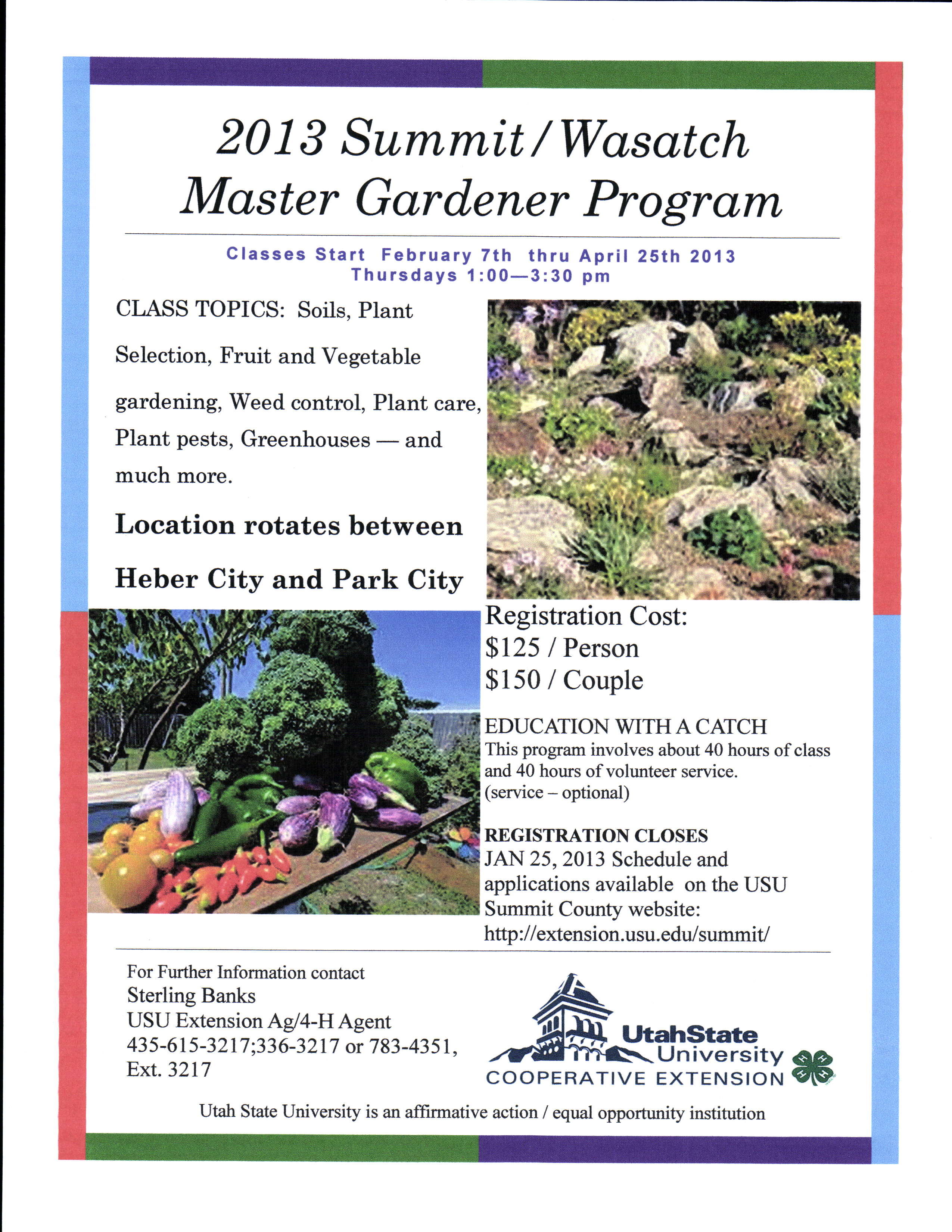 2013 Master Gardener Program Begins